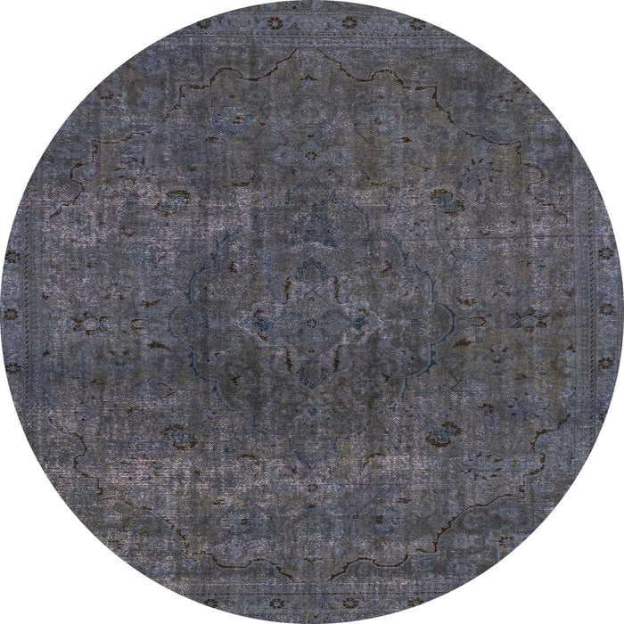 Round Abstract Gray Modern Rug, abs2790