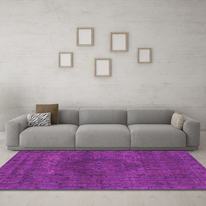Machine Washable Abstract Pink Modern Rug in a Living Room, wshabs2790pnk
