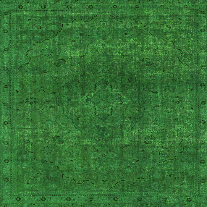 Square Abstract Green Modern Rug, abs2790grn