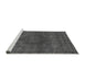 Sideview of Machine Washable Abstract Gray Modern Rug, wshabs2790gry