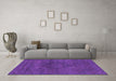 Machine Washable Abstract Purple Modern Area Rugs in a Living Room, wshabs2790pur