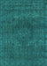 Machine Washable Abstract Turquoise Modern Area Rugs, wshabs2790turq