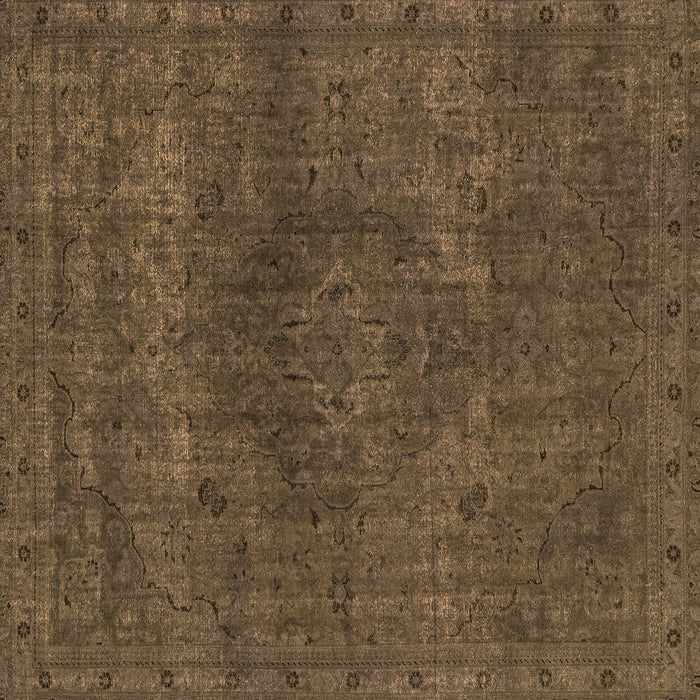 Square Abstract Brown Modern Rug, abs2790brn