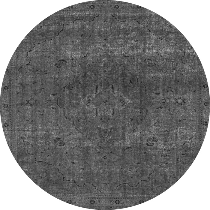 Round Abstract Gray Modern Rug, abs2790gry