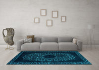 Machine Washable Abstract Light Blue Modern Rug, wshabs2791lblu