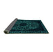 Sideview of Abstract Turquoise Modern Rug, abs2791turq