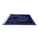 Sideview of Machine Washable Abstract Blue Modern Rug, wshabs2791blu