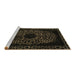 Sideview of Machine Washable Abstract Brown Modern Rug, wshabs2791brn