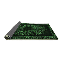 Sideview of Abstract Emerald Green Modern Rug, abs2791emgrn