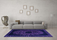 Machine Washable Abstract Purple Modern Rug, wshabs2791pur