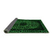 Sideview of Abstract Green Modern Rug, abs2791grn