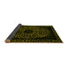 Sideview of Abstract Yellow Modern Rug, abs2791yw