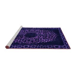Sideview of Machine Washable Abstract Purple Modern Area Rugs, wshabs2791pur