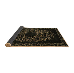 Sideview of Abstract Brown Modern Rug, abs2791brn