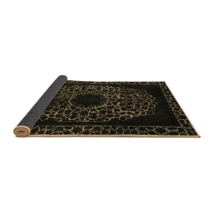 Sideview of Abstract Brown Modern Rug, abs2791brn
