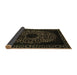 Sideview of Abstract Brown Modern Rug, abs2791brn