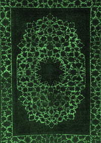 Abstract Emerald Green Modern Rug, abs2791emgrn