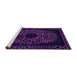 Sideview of Machine Washable Abstract Pink Modern Rug, wshabs2791pnk