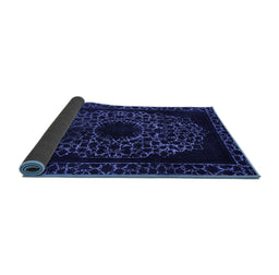 Sideview of Abstract Blue Modern Rug, abs2791blu