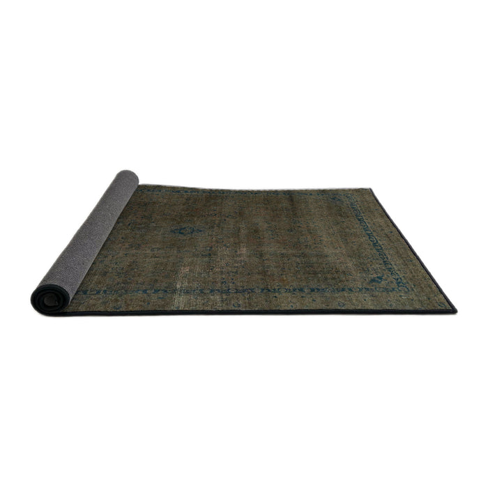 Sideview of Abstract Coffee Brown Modern Rug, abs2792