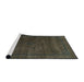 Sideview of Machine Washable Abstract Coffee Brown Rug, wshabs2792