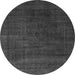 Round Machine Washable Abstract Gray Modern Rug, wshabs2792gry