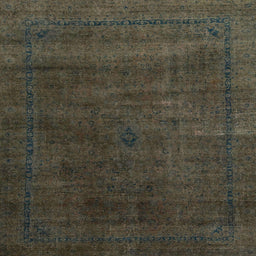 Square Abstract Coffee Brown Modern Rug, abs2792