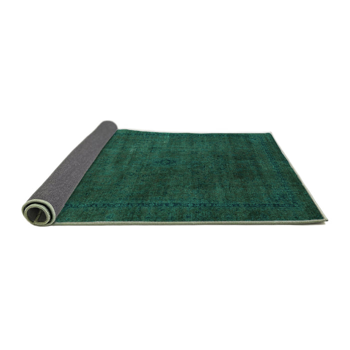 Sideview of Abstract Turquoise Modern Rug, abs2792turq