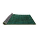 Sideview of Abstract Turquoise Modern Rug, abs2792turq