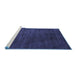 Sideview of Machine Washable Abstract Blue Modern Rug, wshabs2792blu