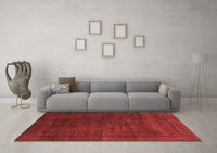 Machine Washable Abstract Red Modern Rug, wshabs2792red