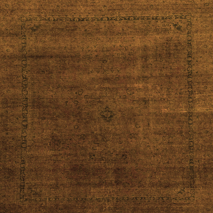 Square Machine Washable Abstract Orange Modern Area Rugs, wshabs2792org