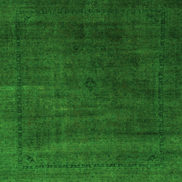 Square Machine Washable Abstract Green Modern Area Rugs, wshabs2792grn
