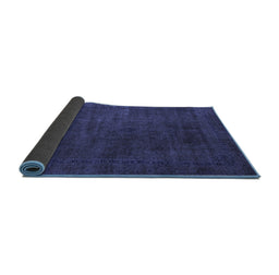 Sideview of Abstract Blue Modern Rug, abs2792blu