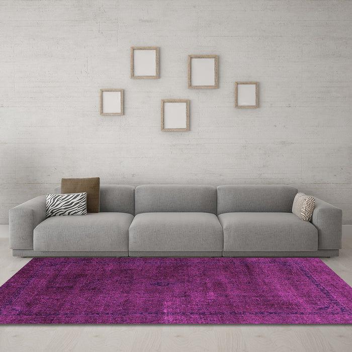 Machine Washable Abstract Pink Modern Rug in a Living Room, wshabs2792pnk