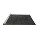 Sideview of Machine Washable Abstract Gray Modern Rug, wshabs2792gry