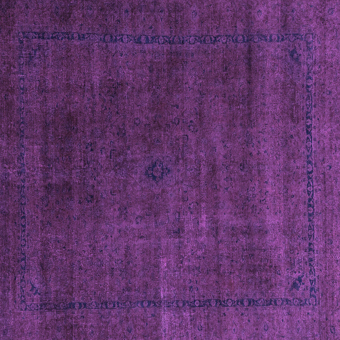 Square Machine Washable Abstract Purple Modern Area Rugs, wshabs2792pur