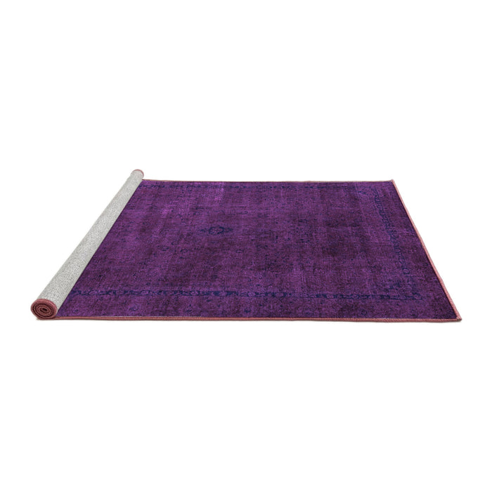 Sideview of Machine Washable Abstract Purple Modern Area Rugs, wshabs2792pur