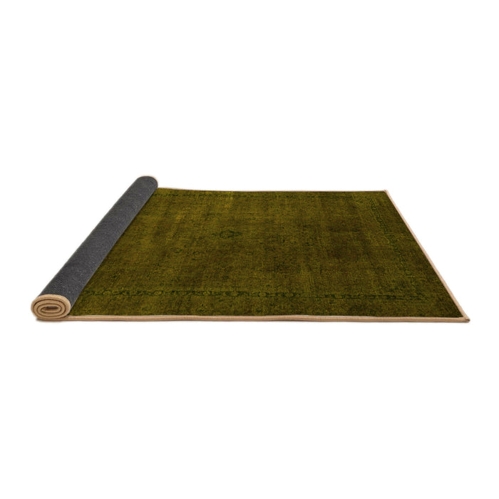 Sideview of Abstract Yellow Modern Rug, abs2792yw