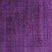 Square Abstract Purple Modern Rug, abs2792pur