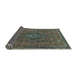 Sideview of Abstract Army Green Modern Rug, abs2793