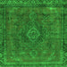 Square Machine Washable Abstract Green Modern Area Rugs, wshabs2793grn