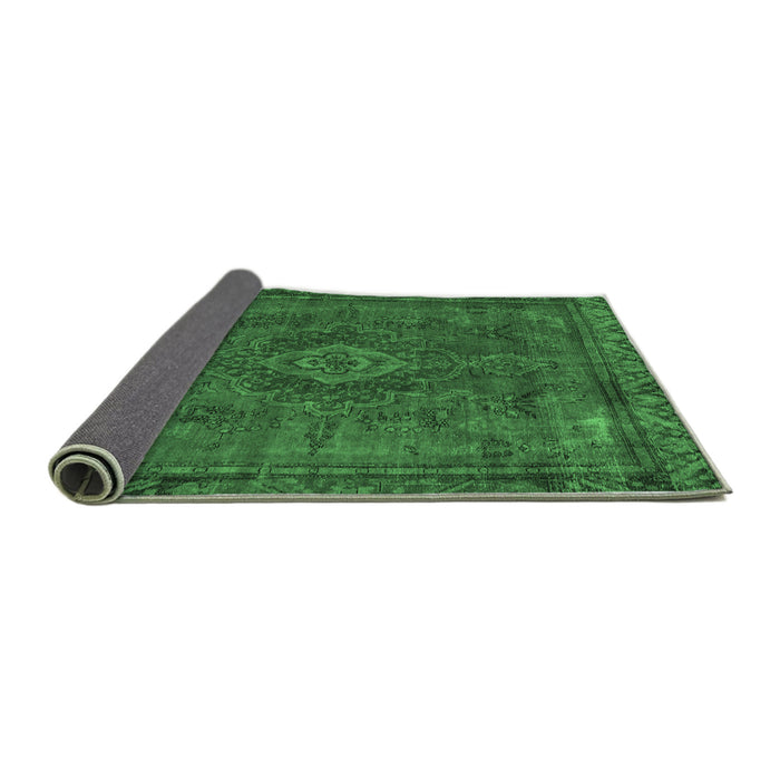 Sideview of Abstract Emerald Green Modern Rug, abs2793emgrn