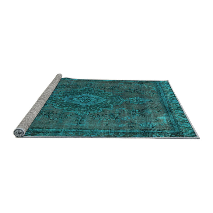 Sideview of Machine Washable Abstract Light Blue Modern Rug, wshabs2793lblu