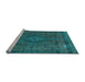 Sideview of Machine Washable Abstract Light Blue Modern Rug, wshabs2793lblu