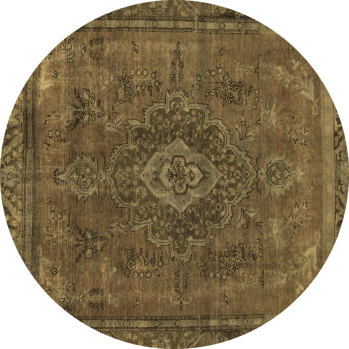 Round Machine Washable Abstract Brown Modern Rug, wshabs2793brn