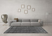 Machine Washable Abstract Gray Modern Rug in a Living Room,, wshabs2793gry