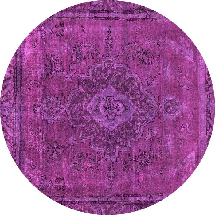 Round Abstract Pink Modern Rug, abs2793pnk