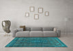 Machine Washable Abstract Light Blue Modern Rug in a Living Room, wshabs2793lblu