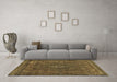 Machine Washable Abstract Brown Modern Rug in a Living Room,, wshabs2793brn